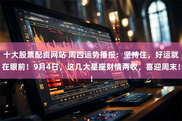 十大股票配资网站 周四运势播报：坚持住，好运就在眼前！9月4日，这几大星座财情两收，喜迎周末！