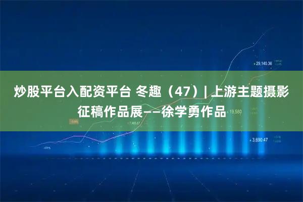 炒股平台入配资平台 冬趣（47）| 上游主题摄影征稿作品展——徐学勇作品
